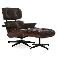 кресло eames style lounge chair палисандр коричневое в Бийске