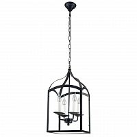 дизайнерская подвесная люстра spot light cage 9500404 черная в Бийске