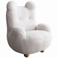 кресло papa bear мех белое в Бийске