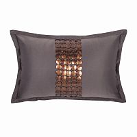 декоративная подушка handwork exclusive прямоугольная темно-серая в Бийске
