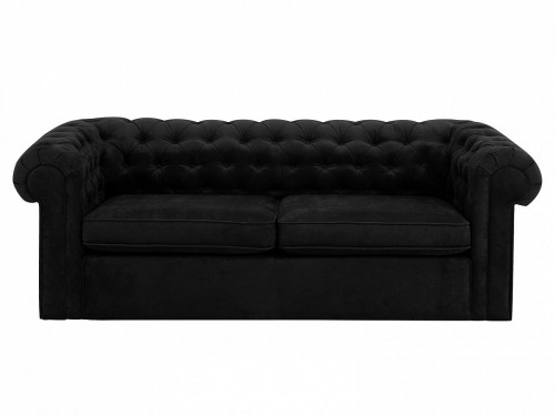 диван chesterfield прямой черный в Бийске