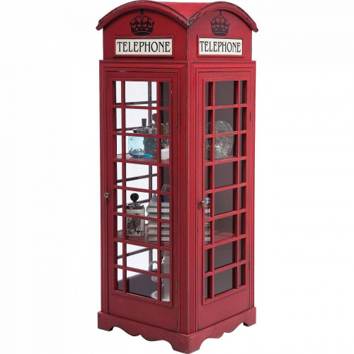 шкаф-витрина london telephone красный в Бийске