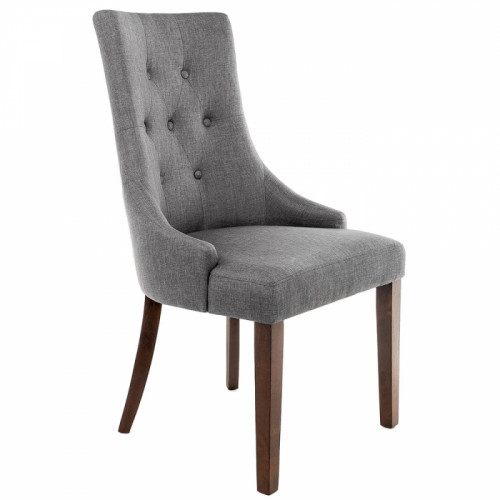 стул деревянный elegance dark walnut / fabric grey в Бийске