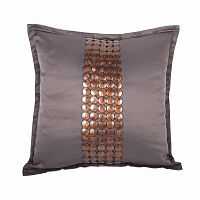 декоративная подушка handwork exclusive квадратная темно-серая в Бийске