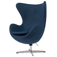 кресло egg chair серо-синее в Бийске