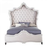 кровать двуспальная 180х200 серая с каретной стяжкой imperial в Бийске