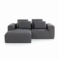 диван blok sofa 2 левый угол темно-серый от la forma (ex julia grup) в Бийске