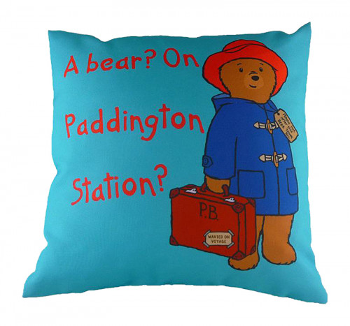 подушка с принтом paddington bear blue в Бийске
