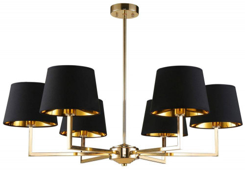 подвесная люстра crystal lux conte sp6 черная в Бийске