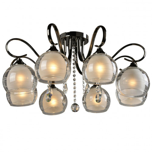 потолочная люстра idlamp merinella 877/8pf-darkchrome в Бийске