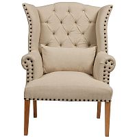 кресло quinn tufted armchair бежевое в Бийске