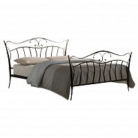кованая двуспальная кровать 160х200 серая mila в Бийске