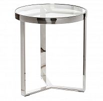 стол журнальный soho silver 50х50х53 см хром, прозрачный в Бийске