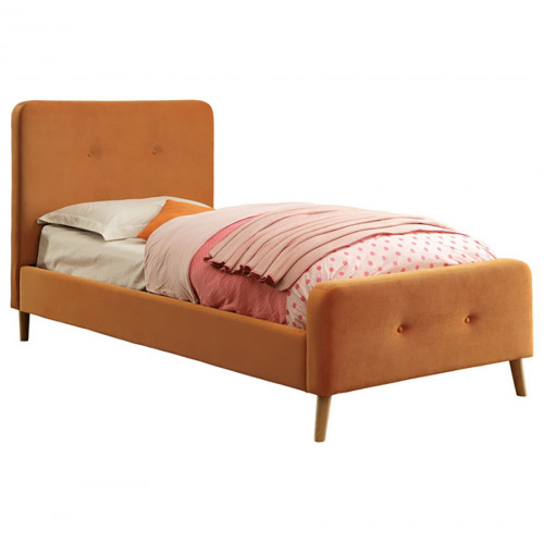 кровать button tufted flannelette orange 120х200 в Бийске