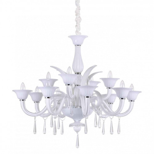 подвесная люстра ideal lux renoir sp12 bianco в Бийске