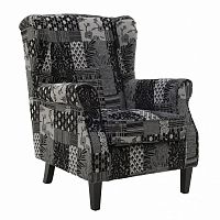 кресло black patcwork серое в Бийске