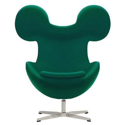 кресло egg mickey зеленое в Бийске