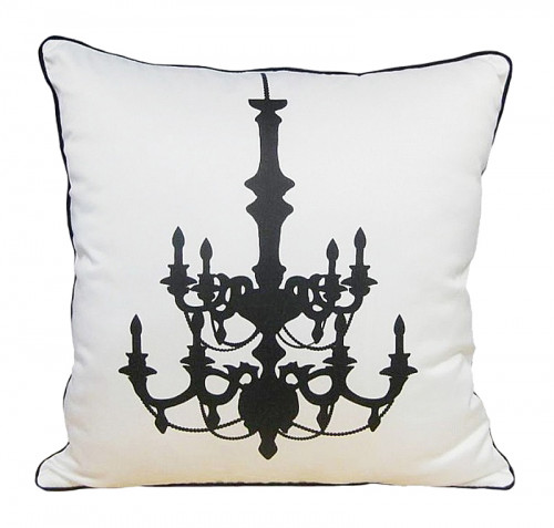 подушка с рисунком канделябра chandelier white в Бийске