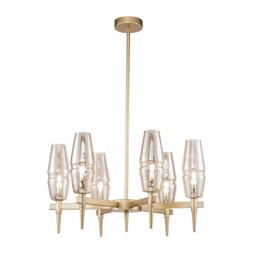 подвесная люстра maytoni lita h002pl-06g янтарная в Бийске