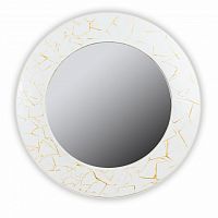 зеркало белое круглое диаметр 75 см с золотым декором fashion white gold в Бийске