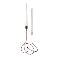 подсвечник медный металлический на 2 свечи loop, 28 см в Бийске