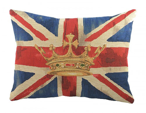 большая подушка с британским флагом crown blue в Бийске