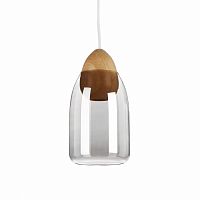 подвесной светильник wooden ball яйцеобразный цоколь дымчатый прозрачный в Бийске