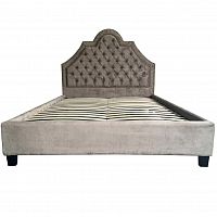 кровать двуспальная 160х200 бежевая из велюра zaka в Бийске