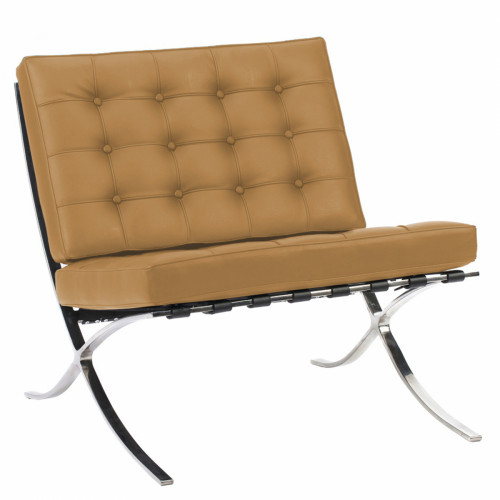 кресло barcelona chair бежевое в Бийске