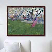 картина: view of arles with trees in blossom, 1889г. в Бийске