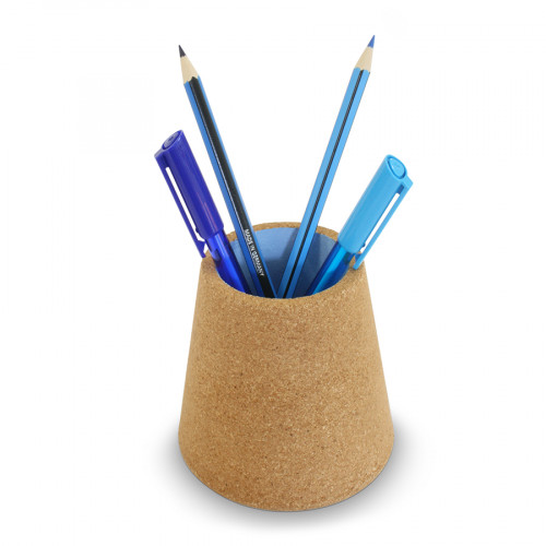 стакан для ручек пробковый синий в Бийске