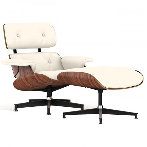кресло lounge chair & ottoman кремовое в Бийске