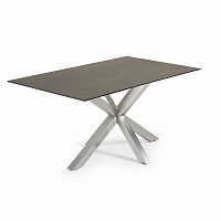 стол arya 160x90 st steel matt, фарфор iron moss c785k09 от la forma (ex julia grup) в Бийске