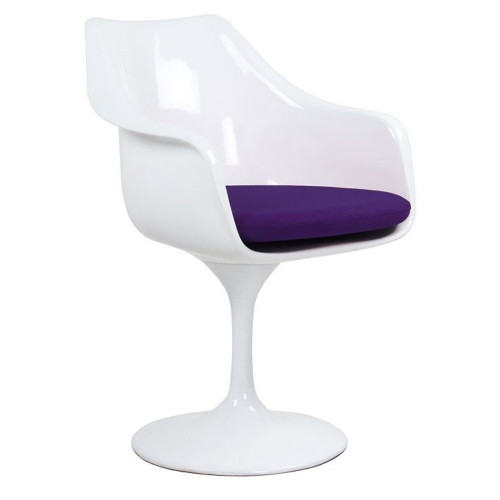 кресло tulip armchair бело-фиолетовое шерсть в Бийске