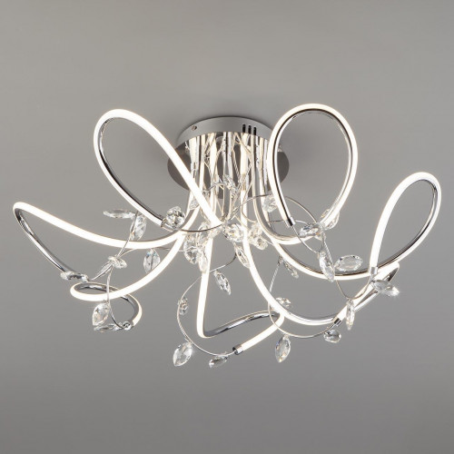 потолочная светодиодная люстра eurosvet irvine 90106/7 хром в Бийске